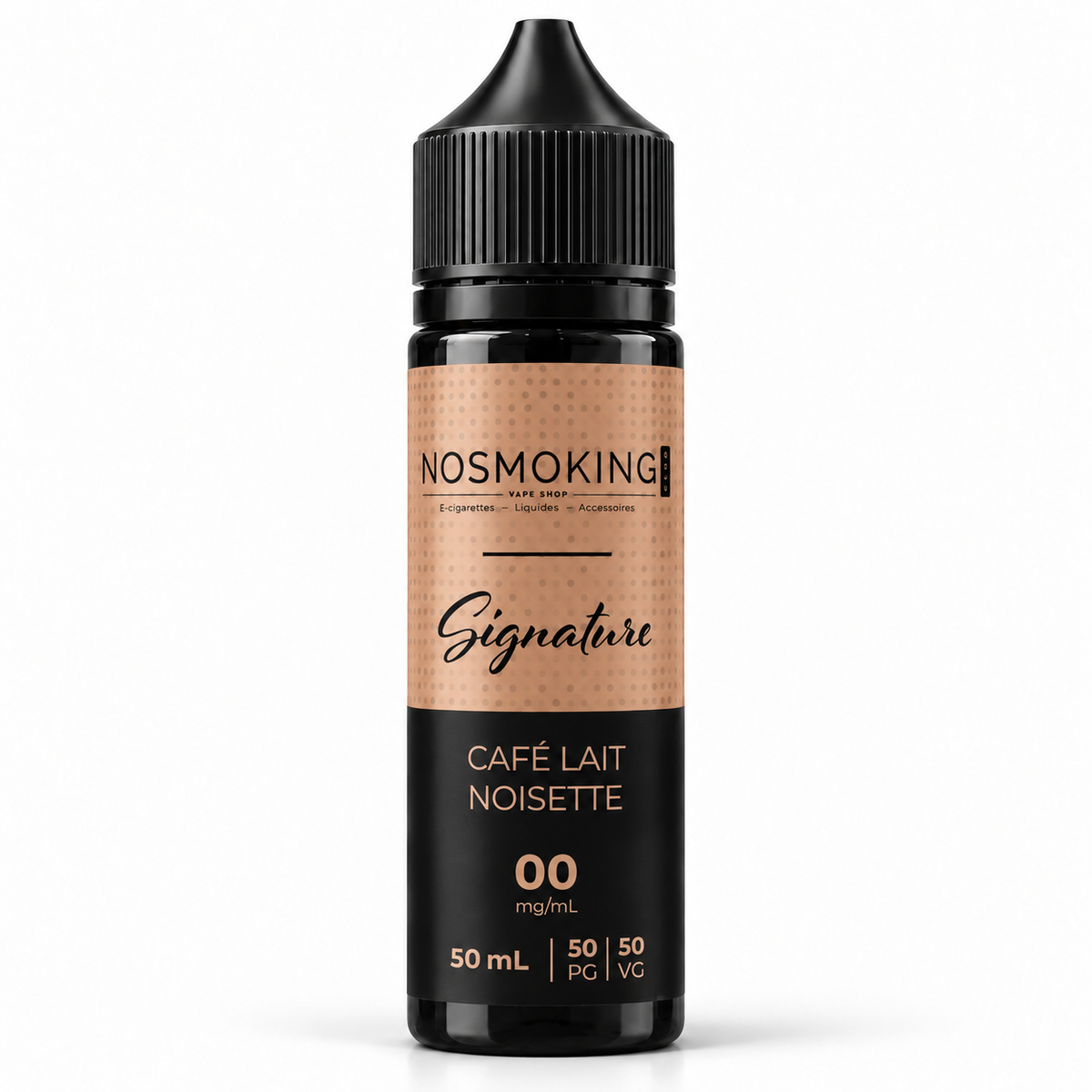 CAFÉ LAIT NOISETTE Signature No Smoking Club 50 ml, flacon noir